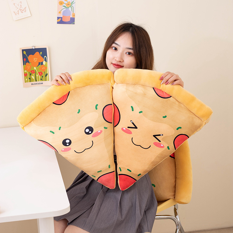 45/55/65 cm Pizza Lebensmittel Plüsch Kissen Gefüllt Wie Echte Runde Snack Kissen Hülse Kreative Sofa Stuhl Dekor Geburtstag