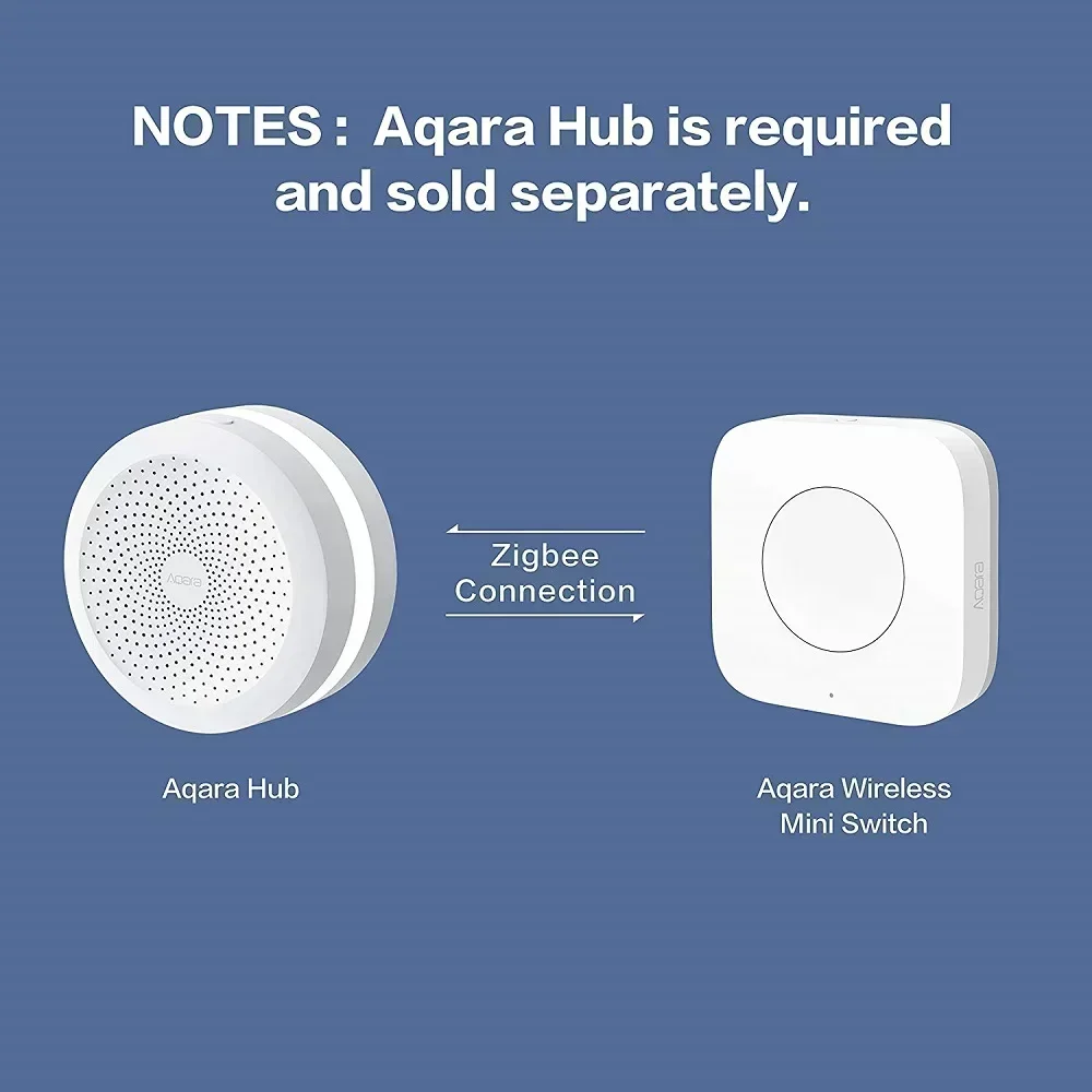 Aqara-Mini interruptor inalámbrico con Sensor Zigbee, botón de Control de una tecla, Control remoto inteligente, Automatización del hogar para Homekit Mija Mi Home