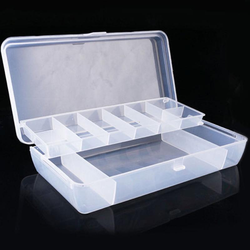 Hand Tool Storage Box Organizer Case Plastic Lade Compartimenten Vissen Lokken Tackle Box Dubbelzijdig Opslag Gevallen Voor Putting haken
