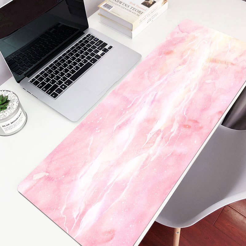 Grand tapis de bureau en marbre tapis de souris Gamer kawaii tapis de bureau clavier d'ordinateur Table décoration couverture tapis souris tapis de souris