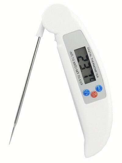 Madlavning bbq stick digital foldesonde grill termometer køkken elektronisk sonde ovn termometer bbq værktøj 4 farver: Grå
