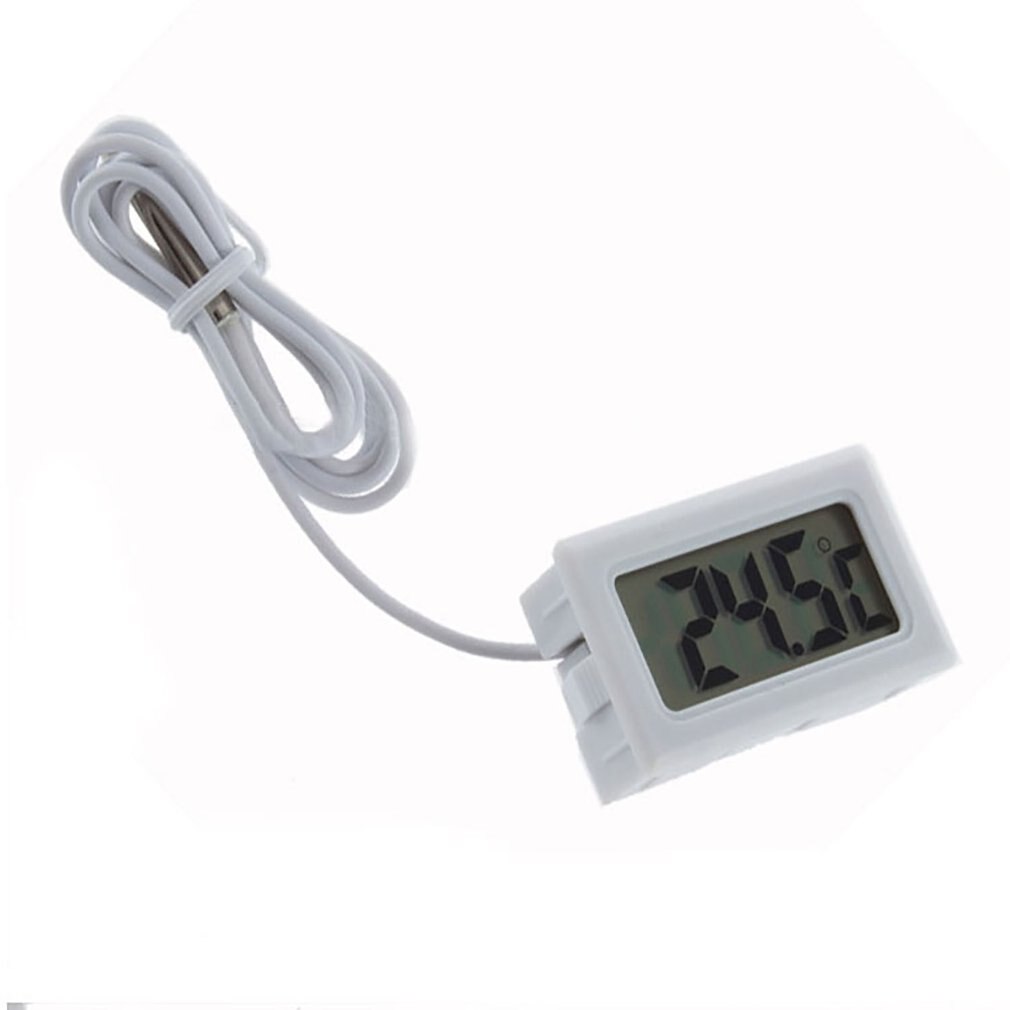 Auto Termometro Auto Ornamenti Display LCD Orologio Digitale Auto-Styling Temperatura Tester del Calibro Per Serbatoio di Pesce Frigorifero: Default Title