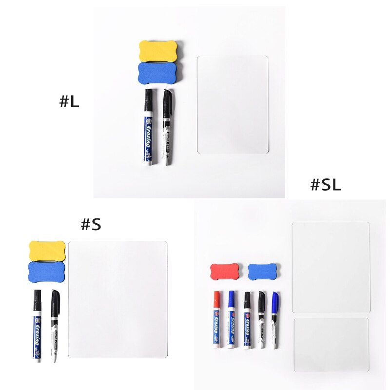 B36C Portable Acrylic Board Set with Markers Whiteboard Erasers To-do-lsit Pad Set