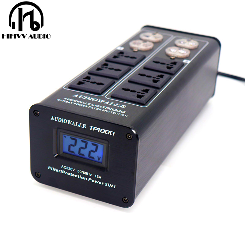 3000VA 15A HIFI Power filter of Audio system LED Display Audio Power Filter Purifier Lightning Protection AC power outlet filter