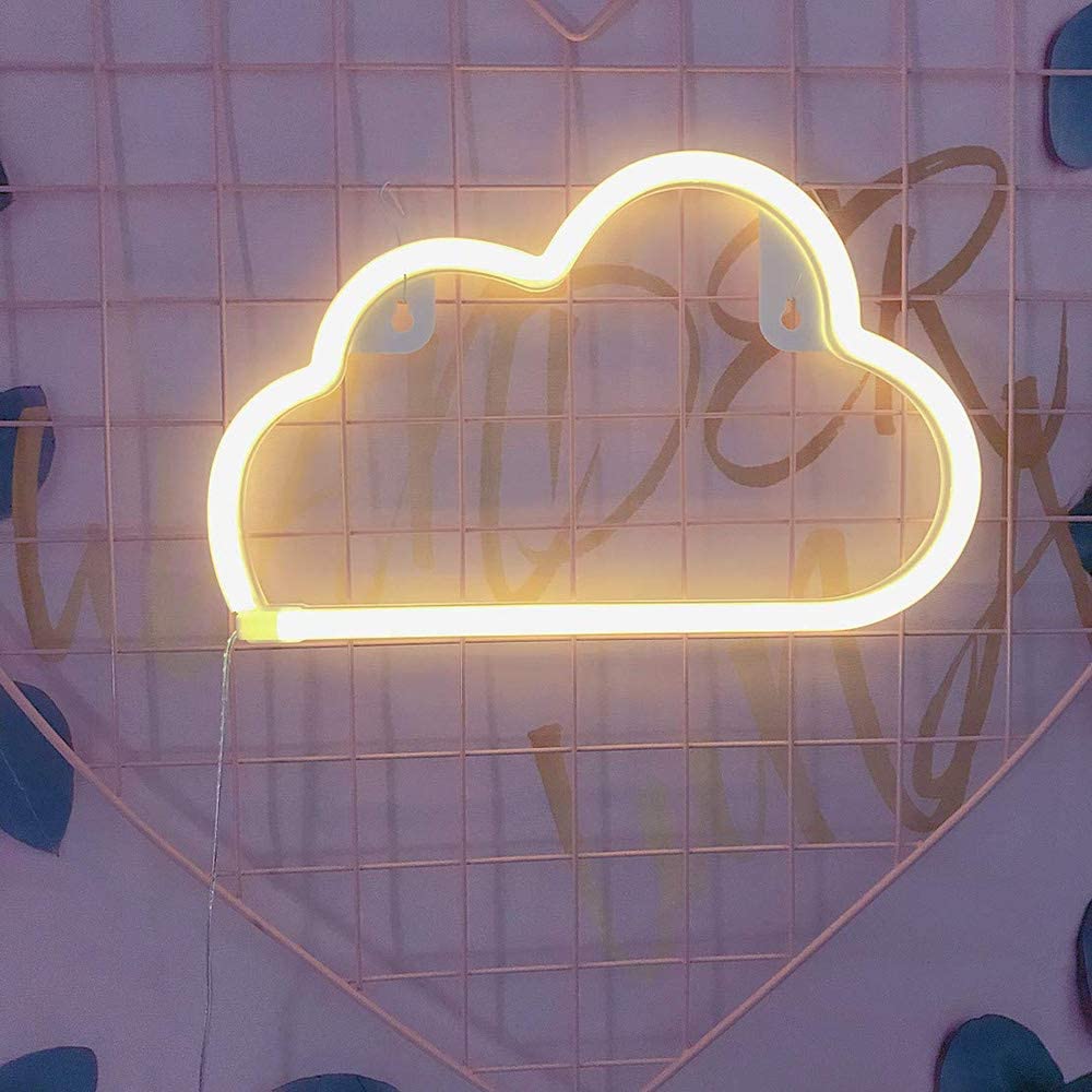 LED Wolke Neon- Zeichen Nachtlicht Kunst Dekorative Lichter Kunststoff Zauberstab Lampe für freundlicher Baby Zimmer Beleuchtung Weihnachten Party