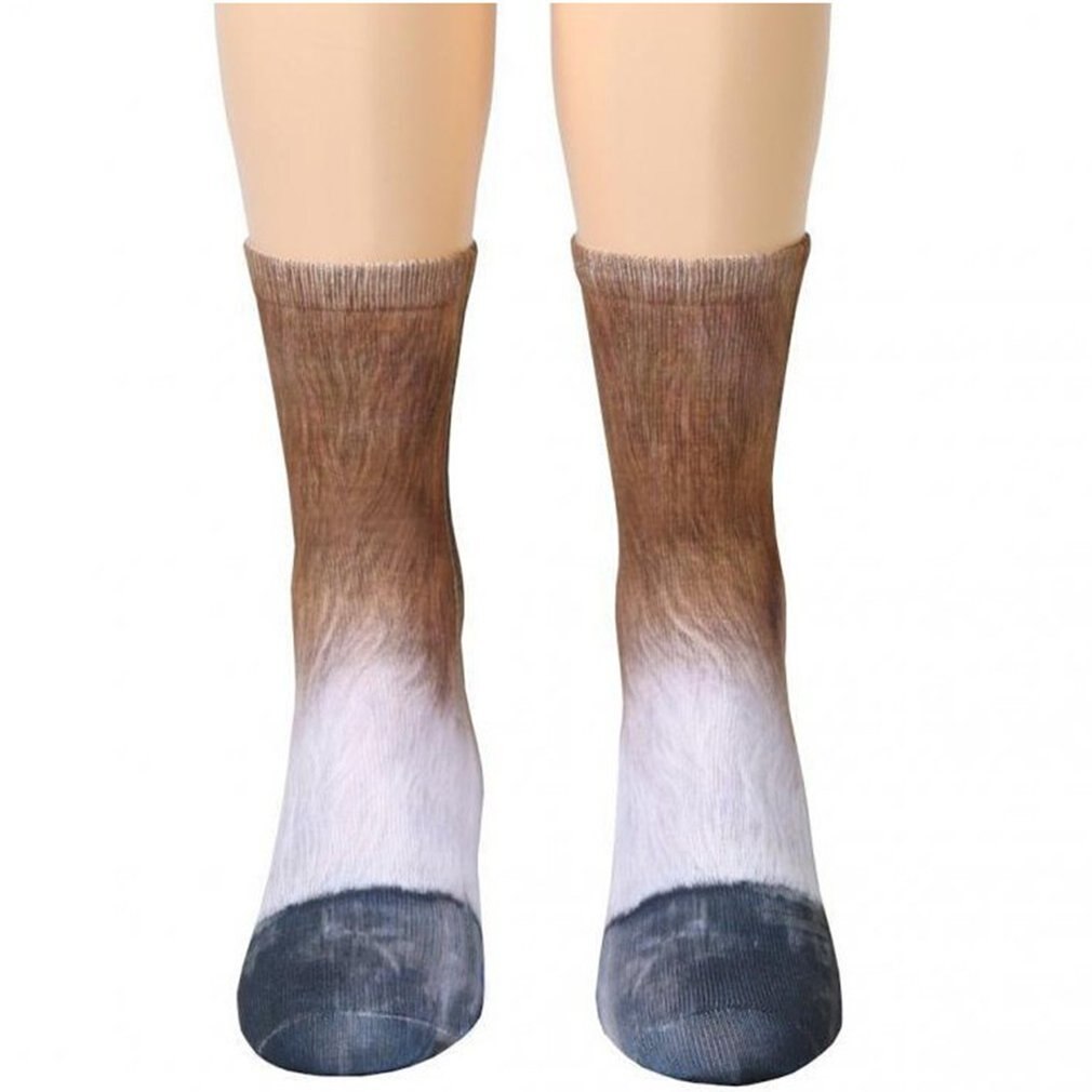 Unisex animal Claw Hoof pattern Sock 3D Printed Cotton Paw Adult Socks dog tiger cat Animal Foot Socks: horse / For Kids