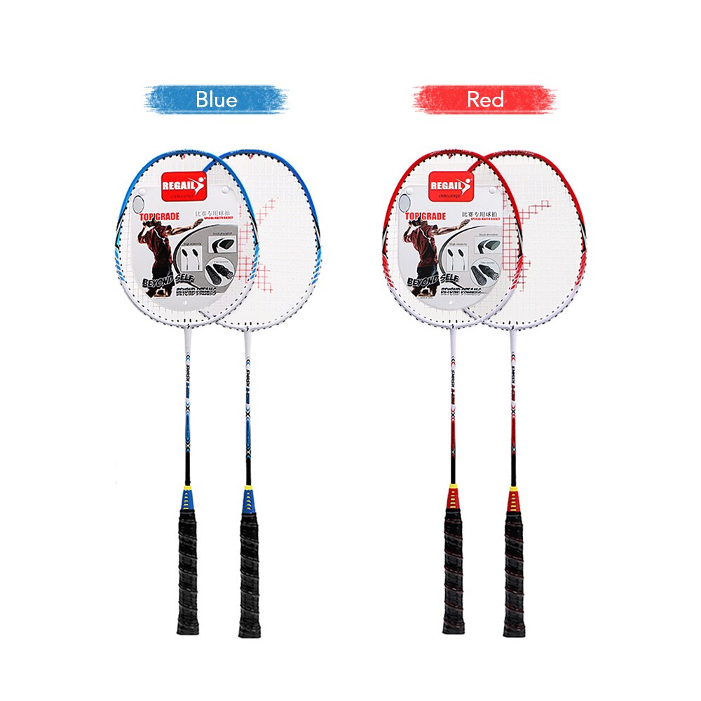 2 Player Badminton Racquets Set Badminton Net with 3 Shuttlecocks Carrying Bag and Badminton Net for Family Recreation Games