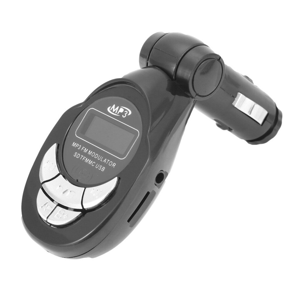 Car MP3 Player Wireless FM Transmitter Modulator USB CD MMC Remote 206 FM channelsDrop