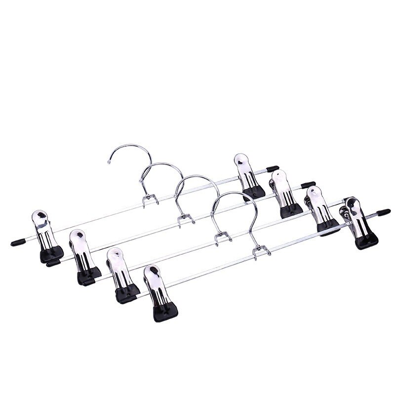 10Pcs Kleerhangers Sterke Kleerhanger Droogrek Voor Broek Rok Broek Non-Slip Rvs Hangers Drogen kleding