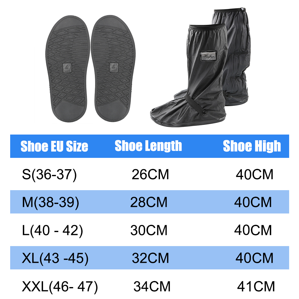 Couvre-chaussures de pluie réutilisables pour moto, Scooter, Dirt Bike, couvre-bottes antidérapants, unisexe, protecteurs de chaussures de vélo pour jours de pluie et de neige