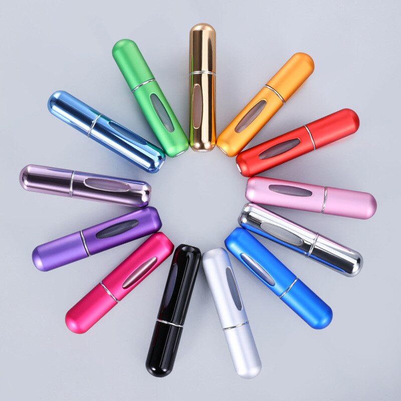 5ml Parfüm Zerstäuber Tragbare Flüssigkeit Container Für Kosmetik Mini Aluminium Spray Alcochol Leere Flasche Nachfüllbar Für Reisen