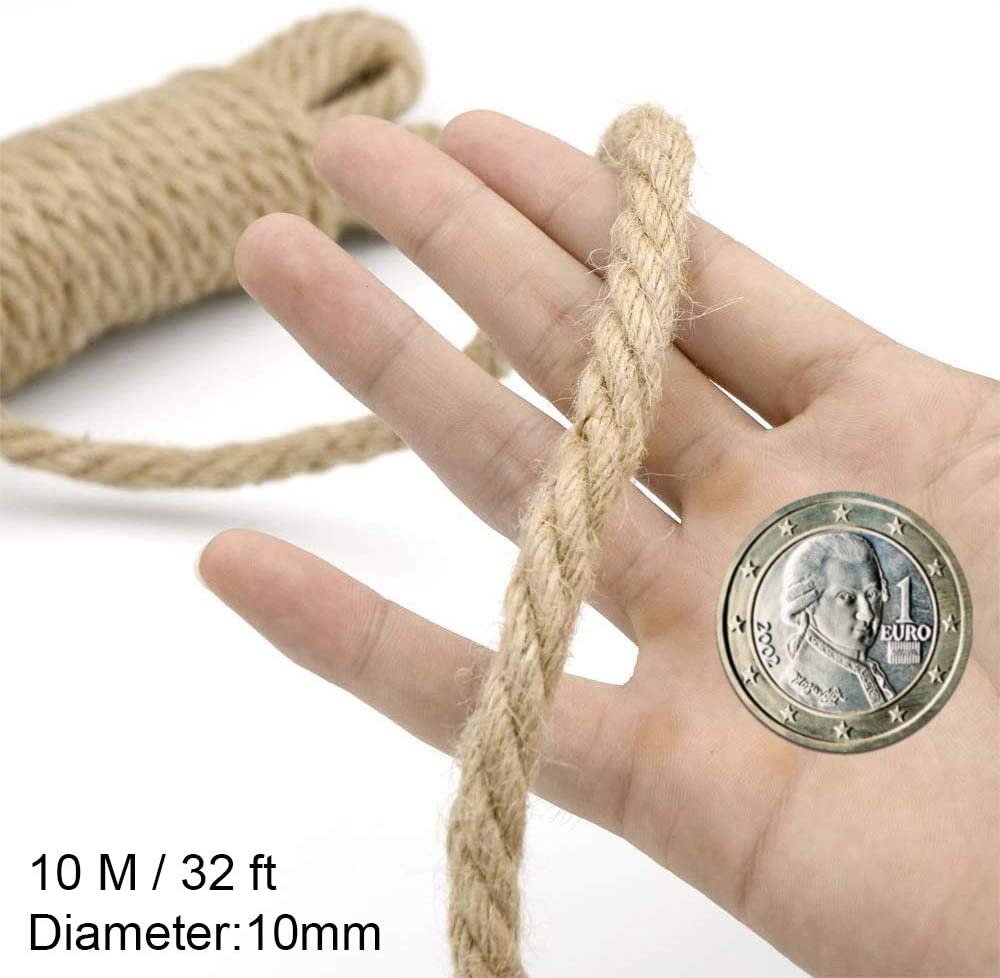 10MM Thick Hemp Cord Ropes Strong Natural Twine st... – Grandado