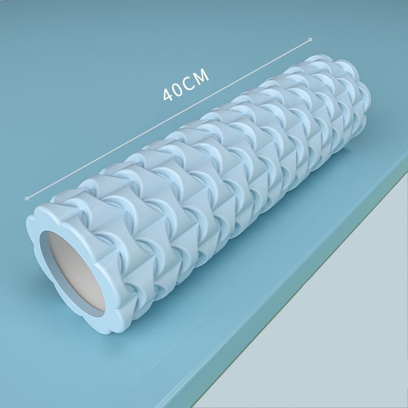 Rullo di schiuma di forma fisica della palestra della colonna di Yoga Pilates esercizio di Yoga rullo di massaggio muscolare posteriore rullo di Yoga morbido rullo muscolare trasporto di goccia: Blu