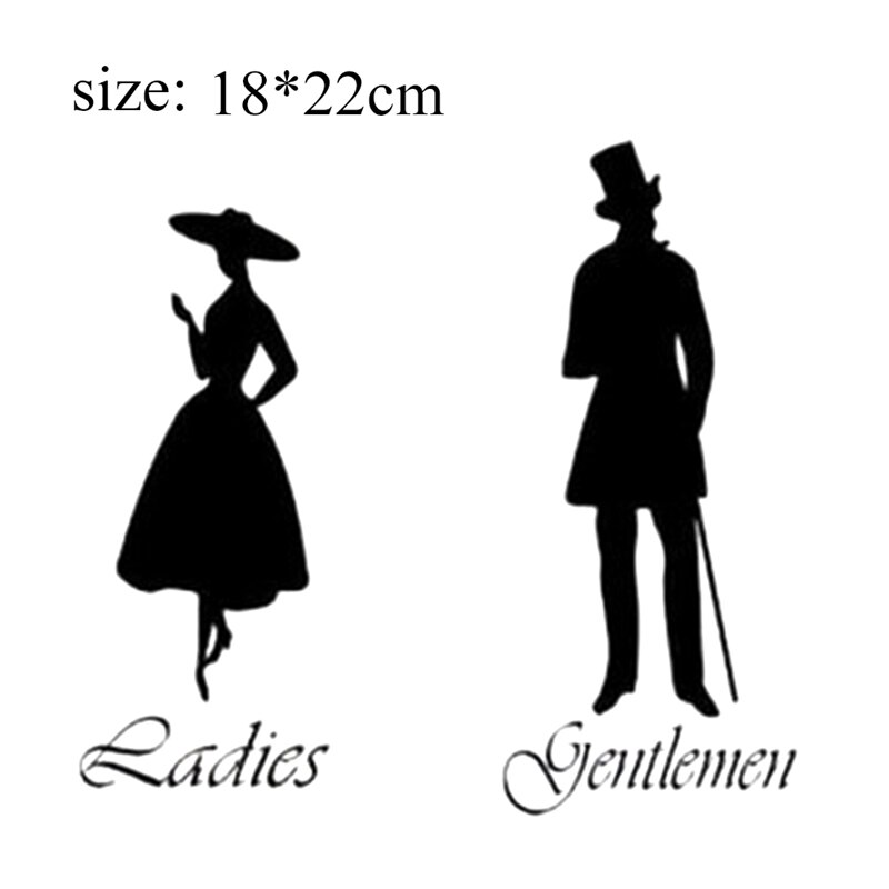 Mr&Mrs Ladies / Gents Door Sticker Bathroom Toilet... – Grandado