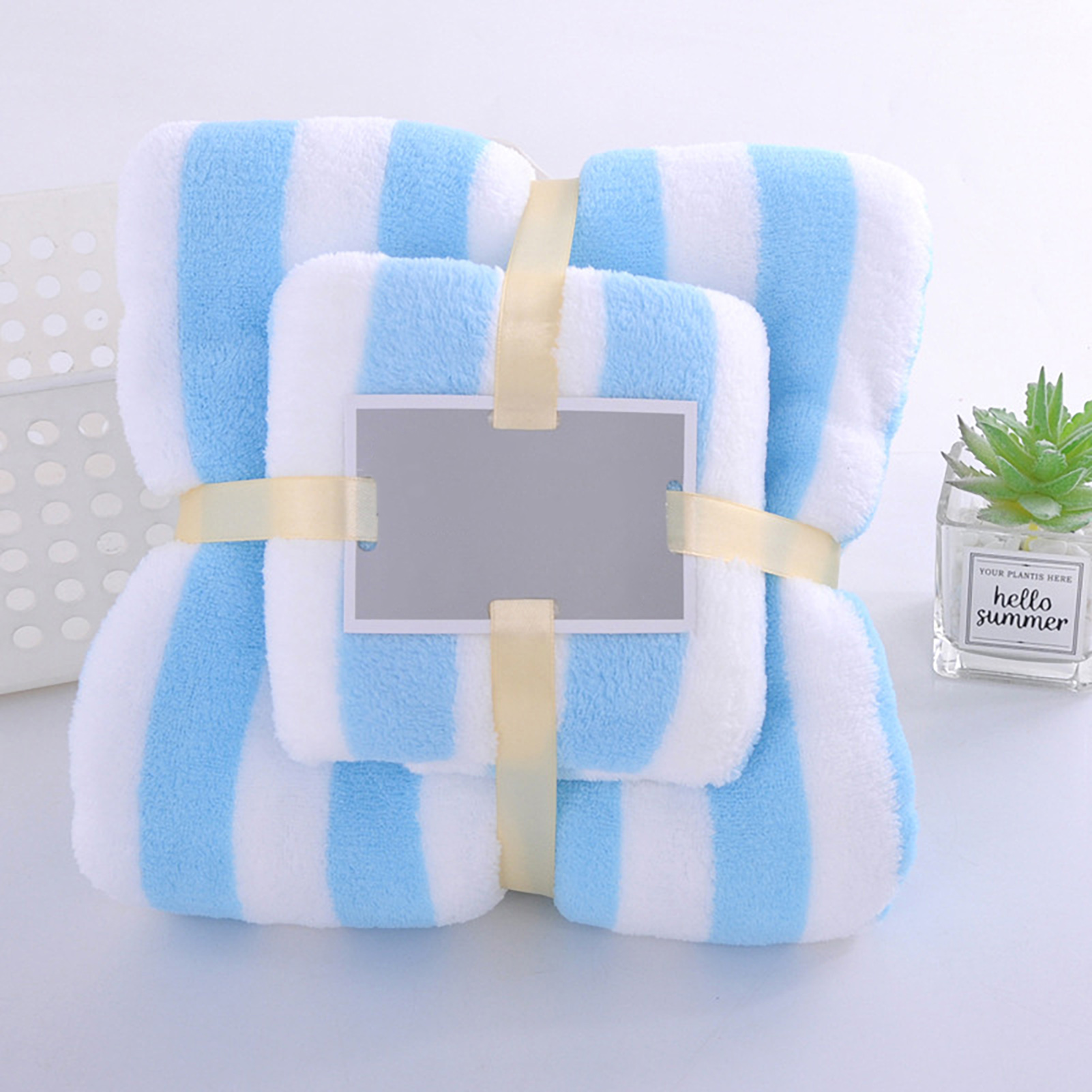 Bath Towel Set Friendly To Skin Ultra Soft Thickened Hair Drying Towel Superior Absorbency Dense Cotton Shower Towel: black