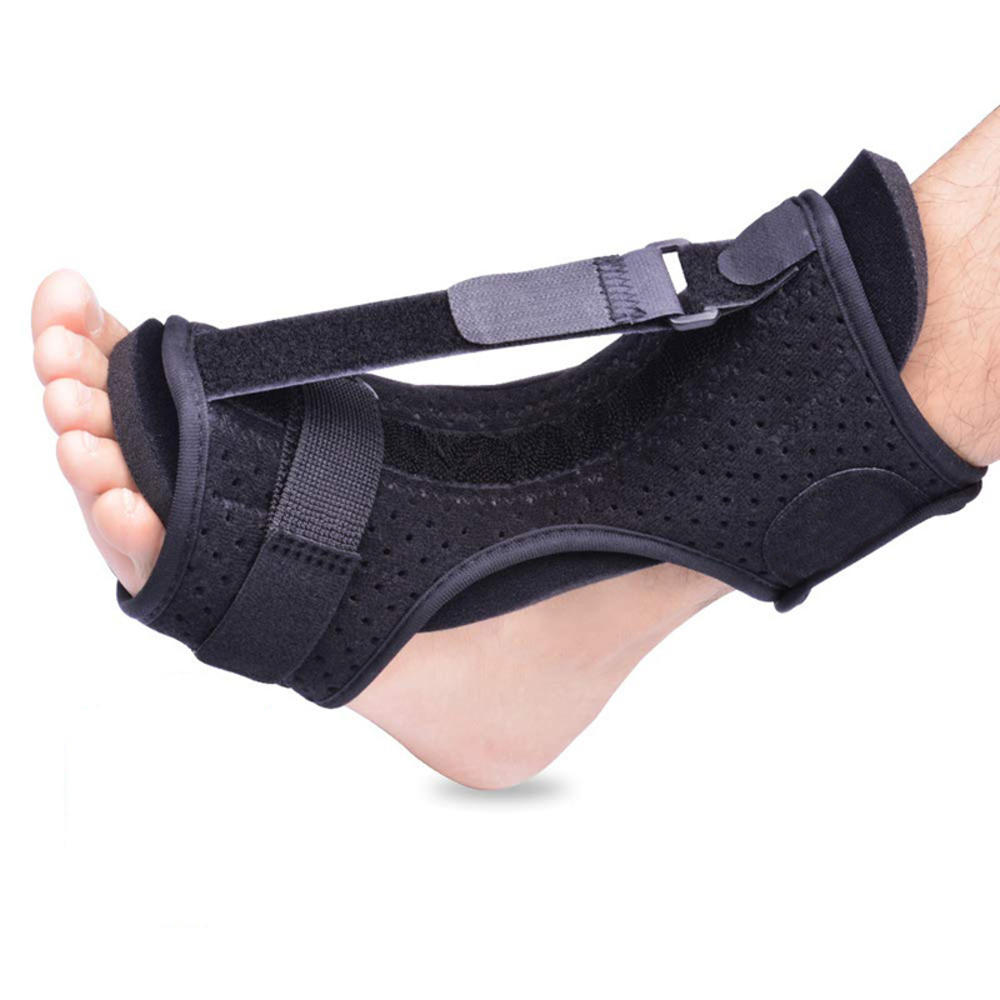 Tå valgus justerbar plantar fasciitis nattfotskinne ortotisk seler elastisk rygg nattskinne fothelsetjenester