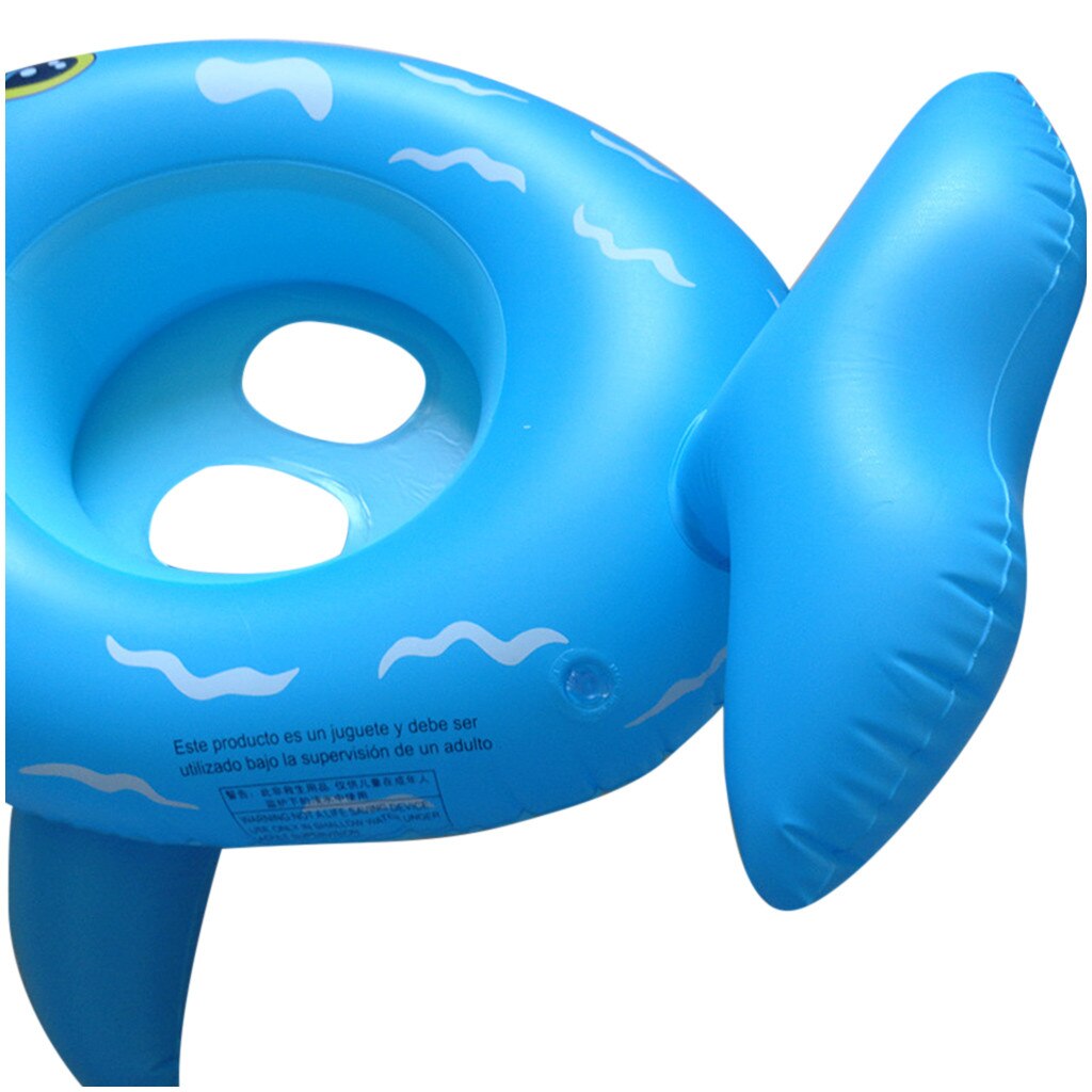 Kinderen Opblaasbare Zitting Met Handvat Blauw Sharkseat Baby Qwimming Seat Bouee Gonflable Piscine