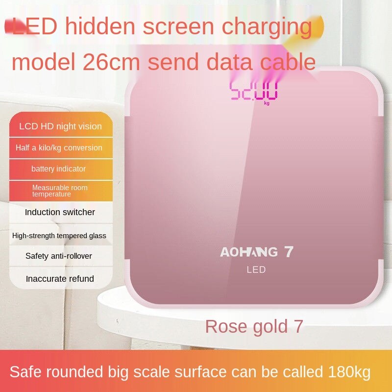 Balance électronique de luxe haut de gamme, Rechargeable, pour perte de poids, pour adulte: U