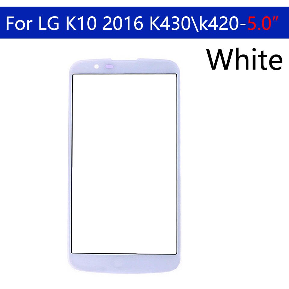berühren Bildschirm Für LG K10 K410F M2 K430T K420N K430DS Vorderseite Glas Tafel Vorderseite äußere Glas Objektiv Für K10 LCD Glas Ersatz