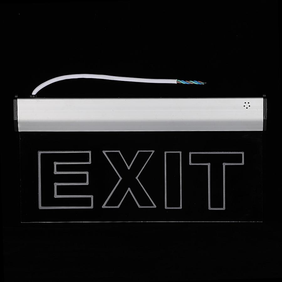 Exit Emergency Sign AC220V 3W LED PMMA 350x180mm/13.78x7.09in Emergency Exit Safety Indicator Light LED Emergency Lamp