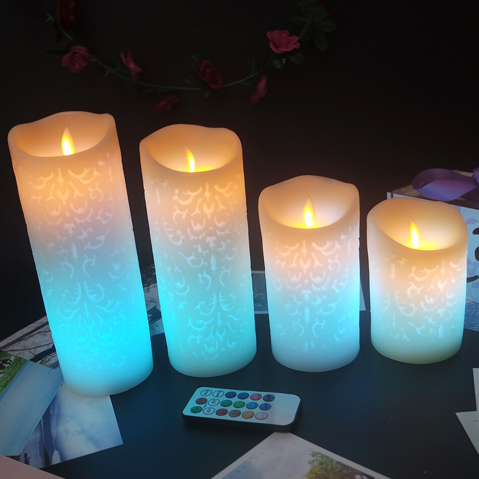 Wireless remote led candle made by paraffin wax,flameless candle light for Christmas year home decorative,wedding decoration