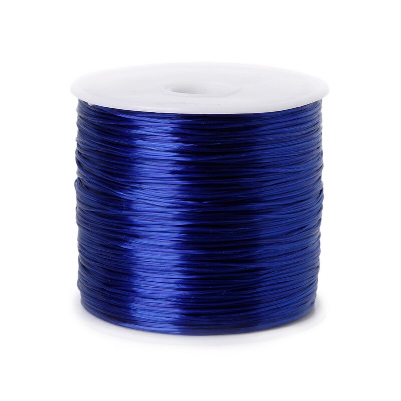 50m/ rullar 0.7mm 14 färger för val elastisk pärlor stretchtråd/snöre/snöre/tråd för kläder skor armband smycketillverkning: Blå