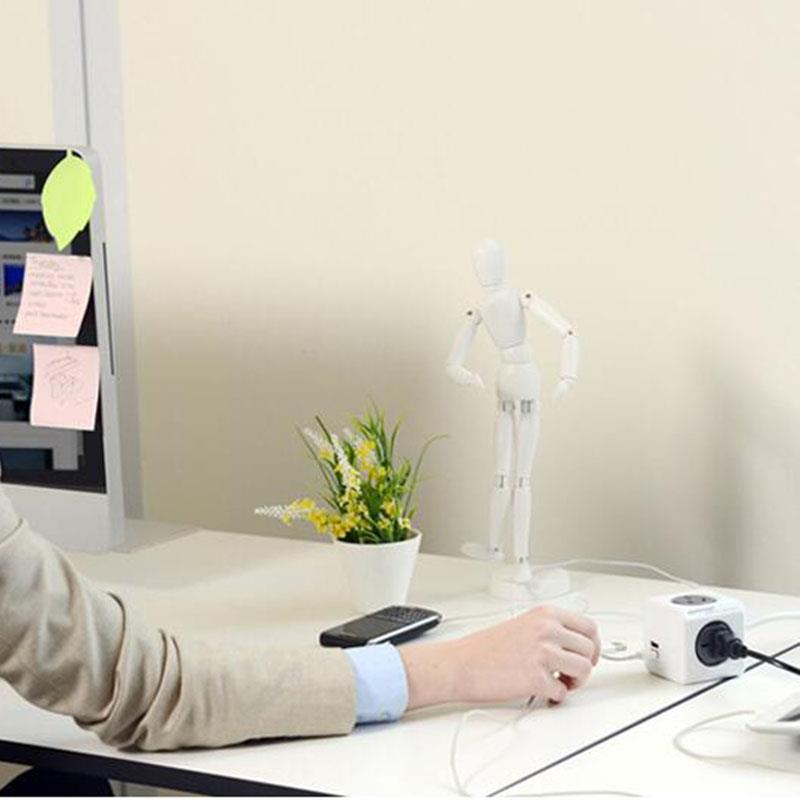 Power Cube Socket USB Ports Adapter Switched Socket Expandable Multifunction Smart Home Power Cube Socket EU Plug Socket