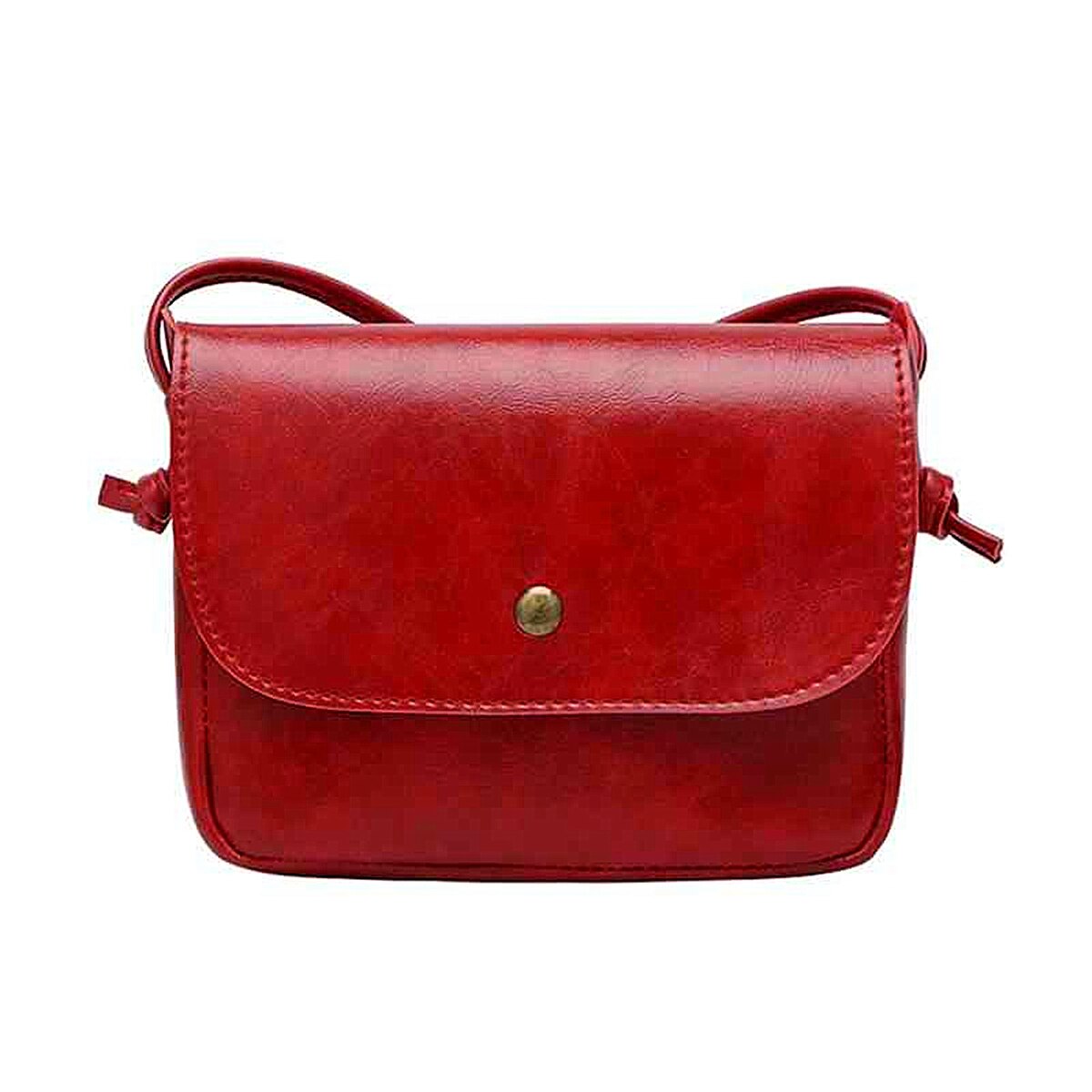 Vrouwen Lederen Satchel Handtas Schouder Tote Messenger Dames Kleine Crossbody Tas: Rood