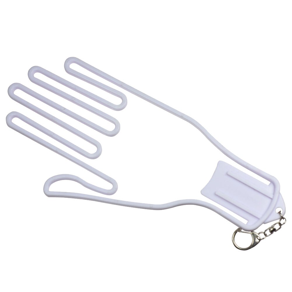 Golf Handschoenen Houder Plastic Keeper Golf Handschoenen Ondersteuning Houder Met Metalen Gesp Handschoenen Hanger Rack Voor Golf Supply Licht: White