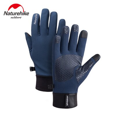 Naturehike gants d'hiver chauds pour écran tactile  -5 ℃, gants de sport de plein air pour cyclisme, randonnée, trekking, voyage: Bleu marine / L