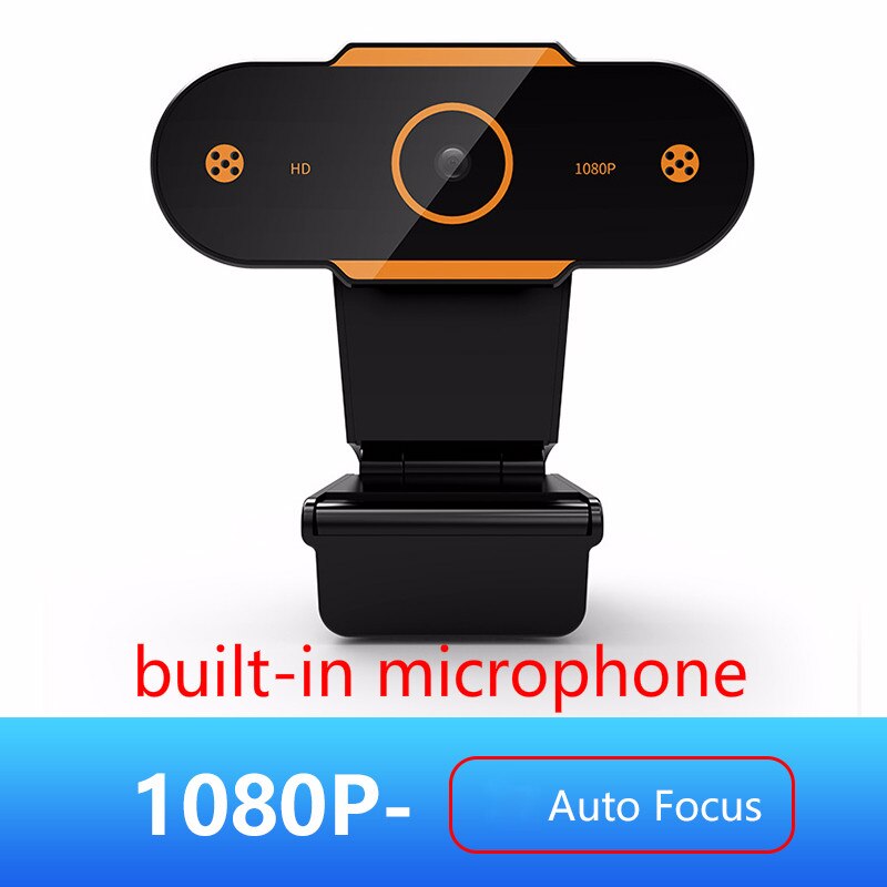 2K 1080P Hd Webcam Mini Computer Pc Webcamera Met Mic Draaibare Full Hd Camera Usb Plug Web Camera voor Laptop Desktop Computer: 1080P