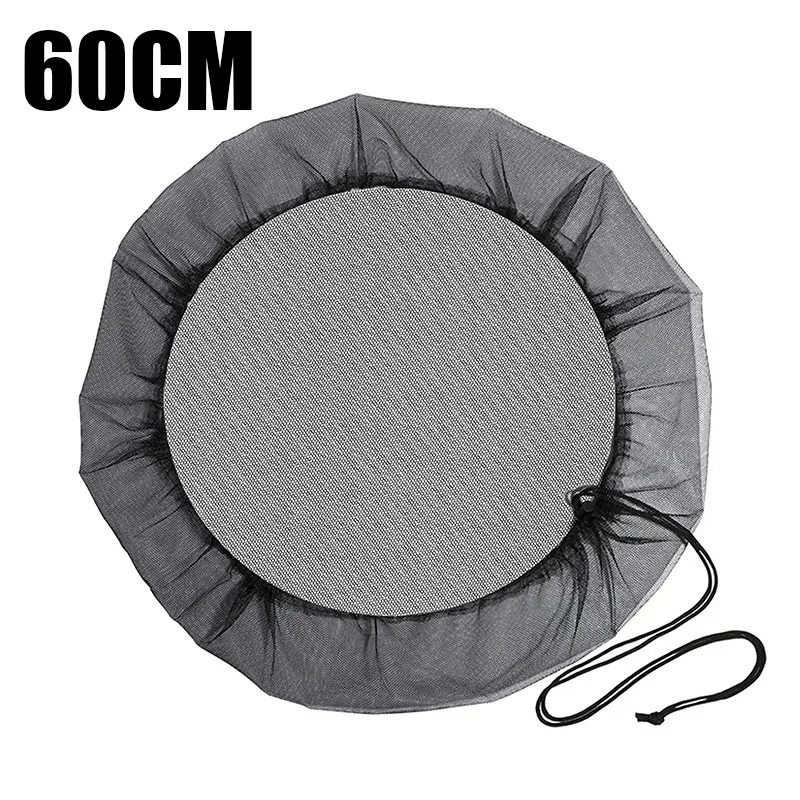 Mesh Cover Netting Voor Regentonnen Tankdeksel Wateropvang Emmers Cover Tuinbenodigdheden Tuinaccessoires Regenopvanggereedschap: Black