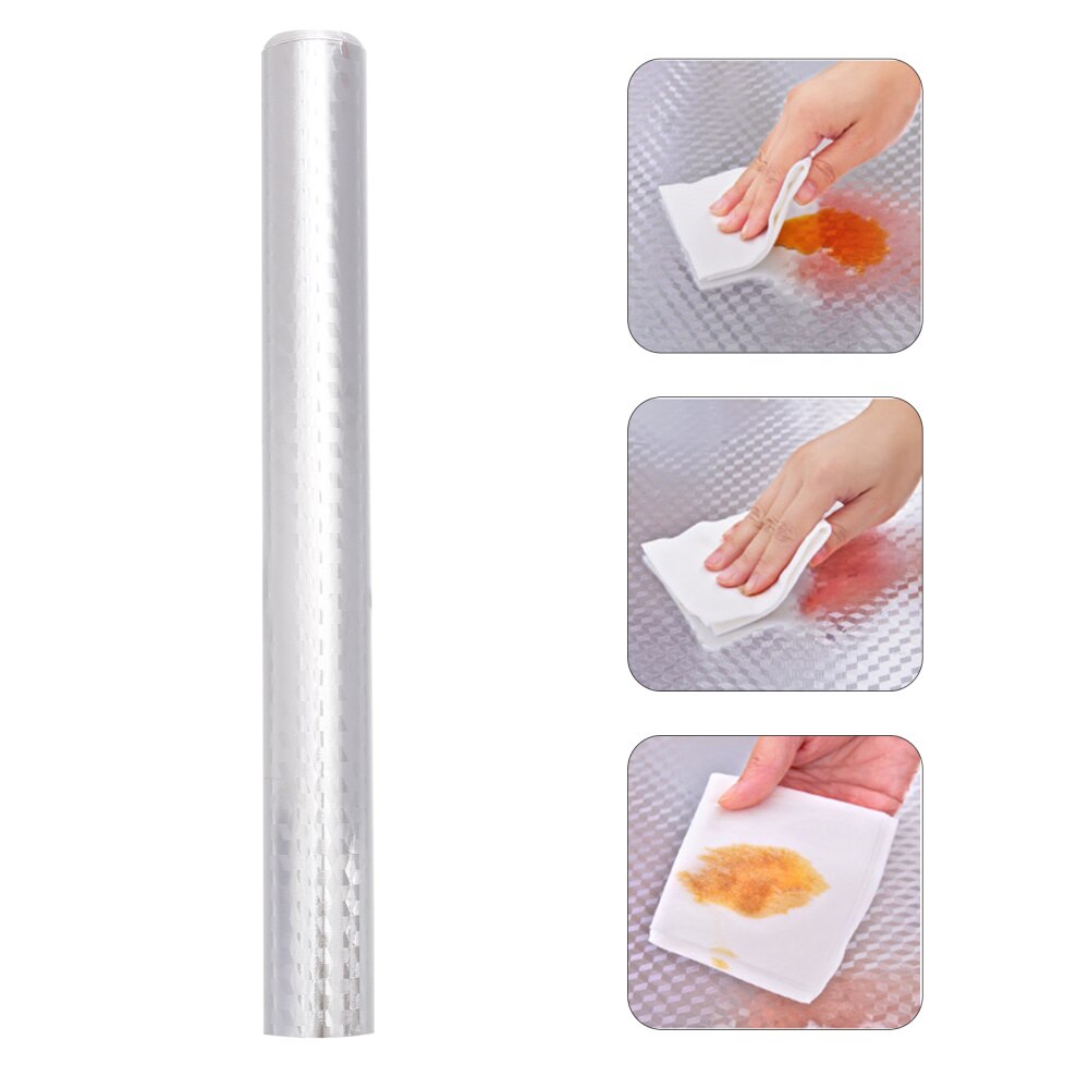 Self-adhesive Heat Resisting Damp-proof Aluminum Foil Paper Grease-proof Oil-proof Leak-proof Wall Sticker Kitchen Su: Silver