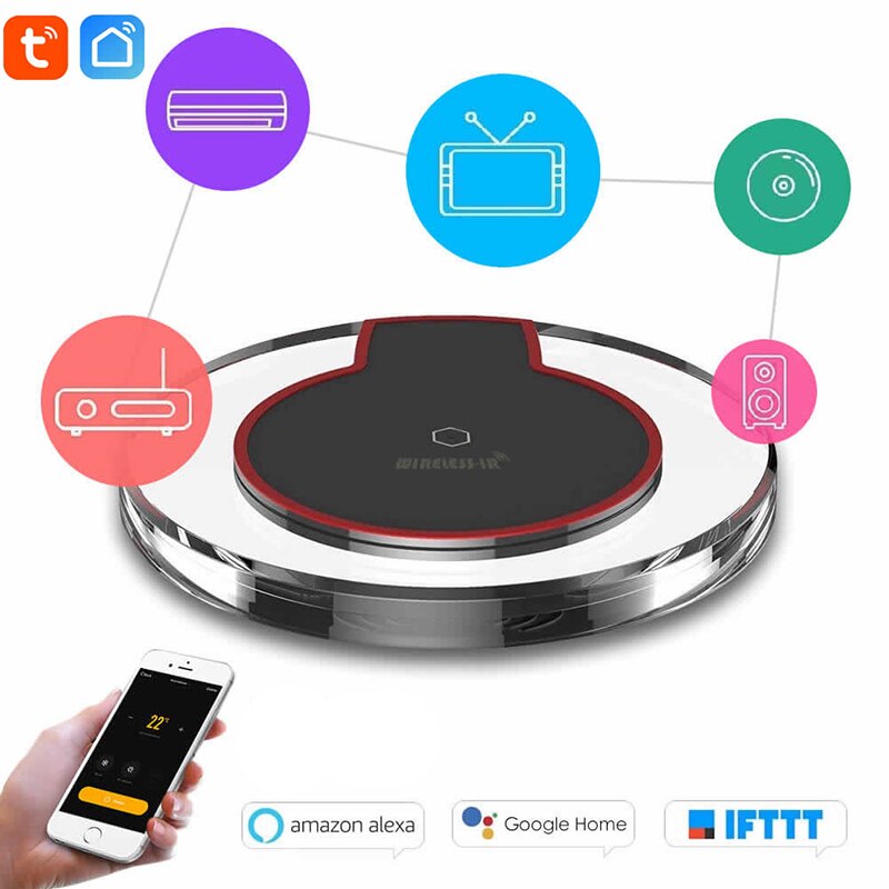 Universal Home 2.4Ghz WiFi Remote/Voice Controller IR Control Hub Tuya Smart Life APP For TV DVD Air Conditioner