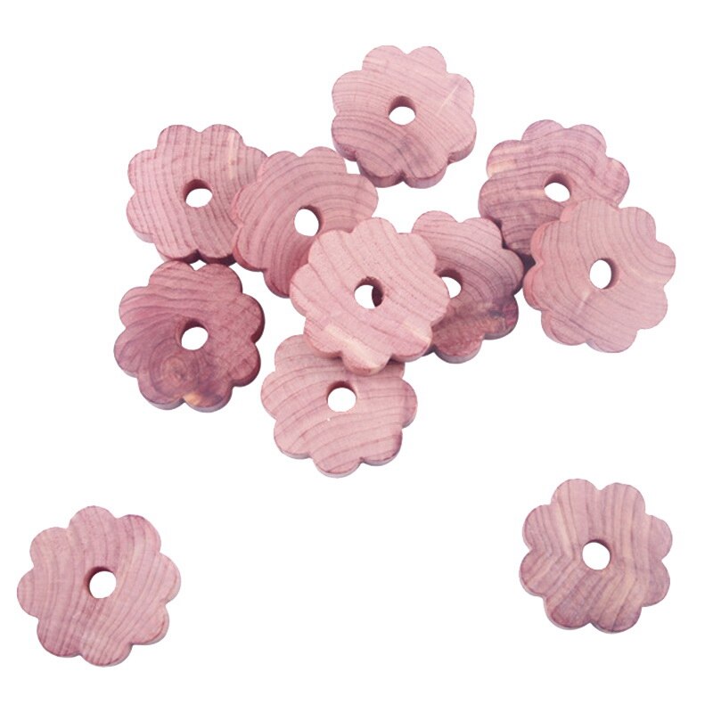 20 Pack Cedar Wood Rings, Aromatic Cedar Blocks,Natural Wood Hangers for Closets and Drawers, Clothes Storage Protector: Default Title