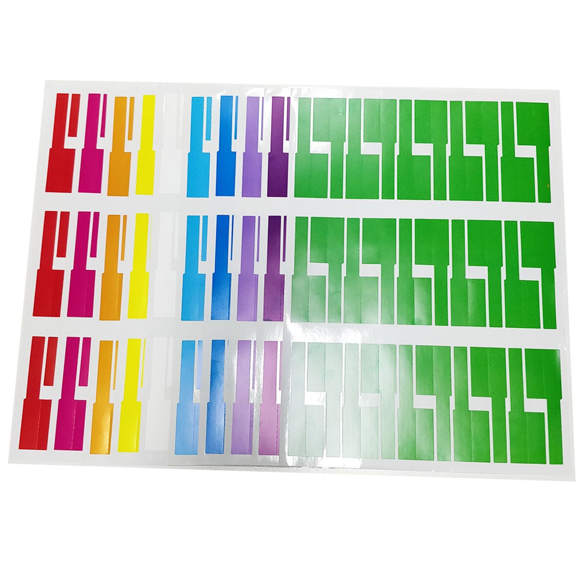 300 stk / ark kabeletiketter klistermærke farverige vandtætte identifikationsmærker rivebestandige ledningsidentifikationsetiketter