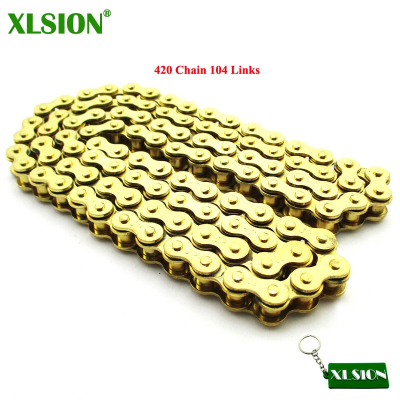 XLSION 420 Chain 104 Links Voor 110cc 125cc Chinese Pit Crossmotor Motorfiets SSR Thumpstar XR50 CRF50 CRF70 YCF SDG DHZ Atomik