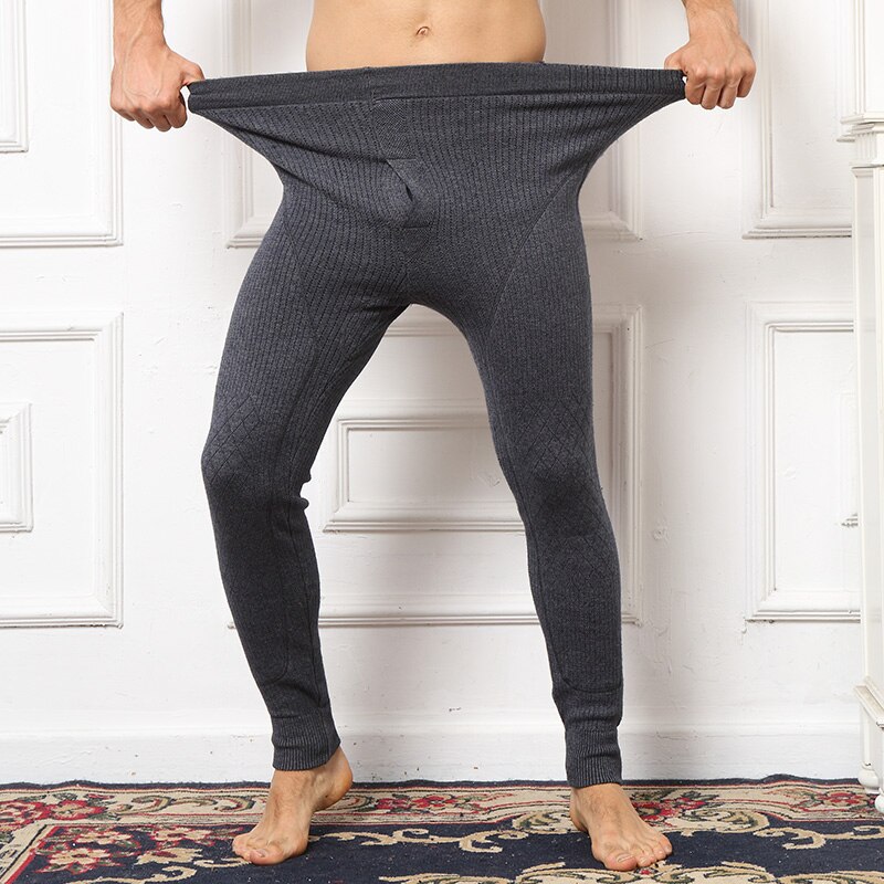 Leggings Double plus épais en cachemire et laine pour homme, pantalon tricoté , Long, pour l'hiver, 3 couleurs,