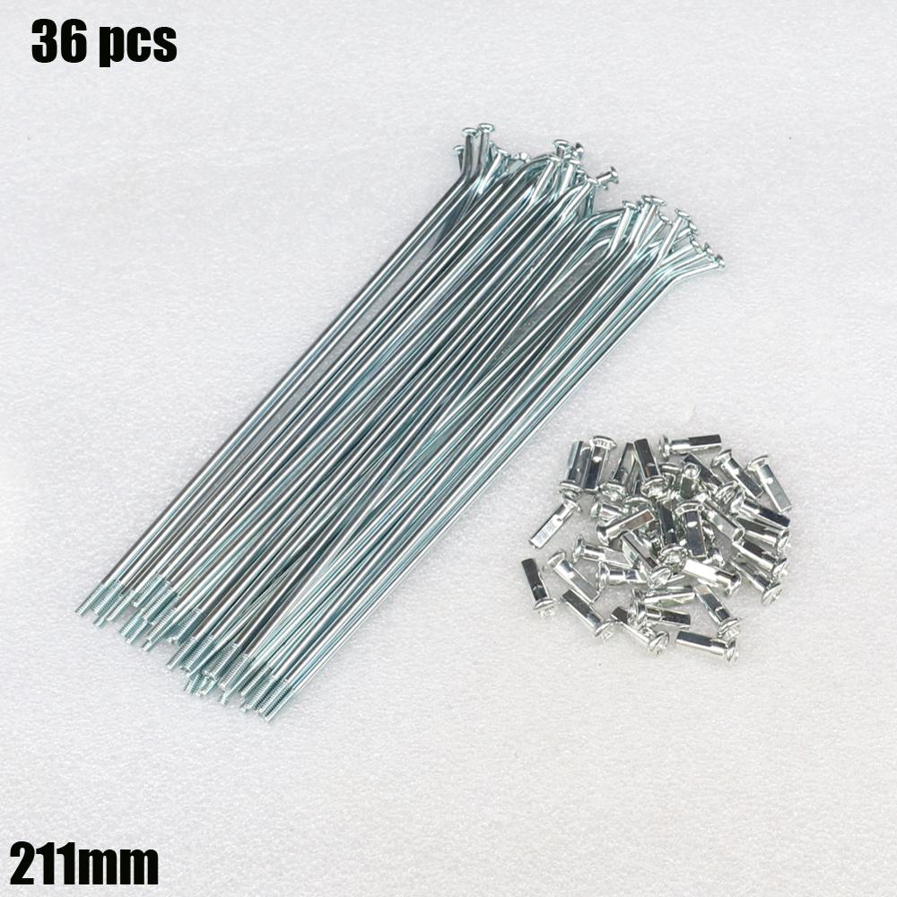 36 pcs 200-245 mm 8G spokes 4mm width spokes bend For electric bicycle bike motorcycle radios for motorcycle and child bike: 211mm
