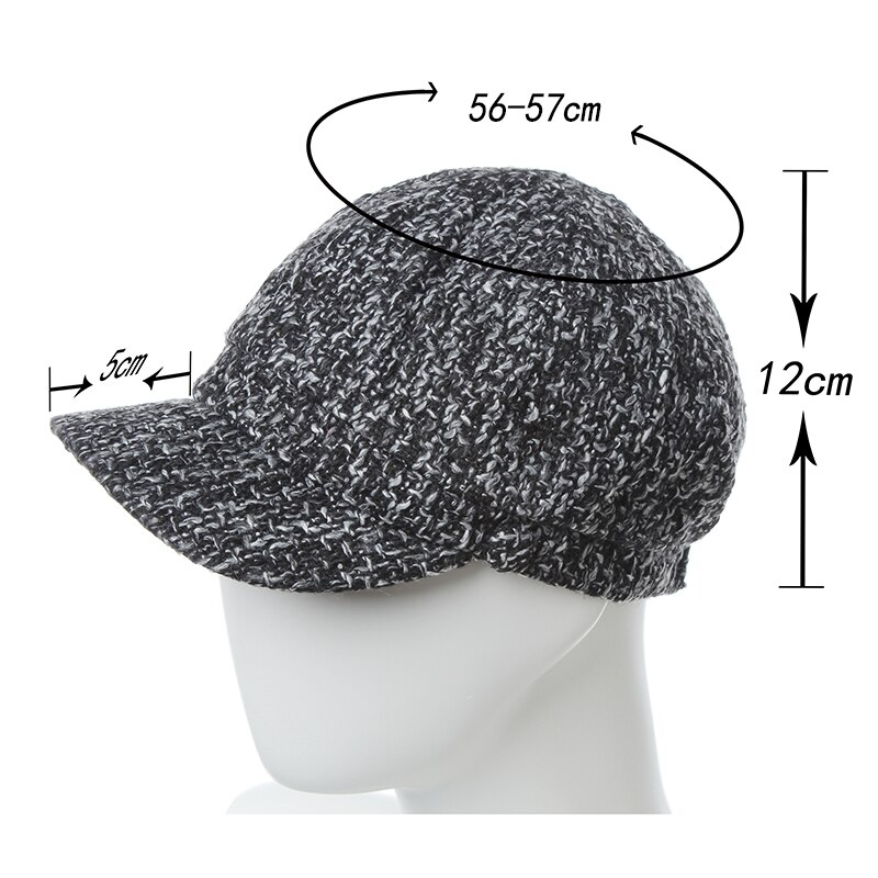 Zeitungsjunge Kappen für männer und frauen Gestrickte woll Zeitungsjunge Mütze Herbst Winter unisex Achteckige Hüte
