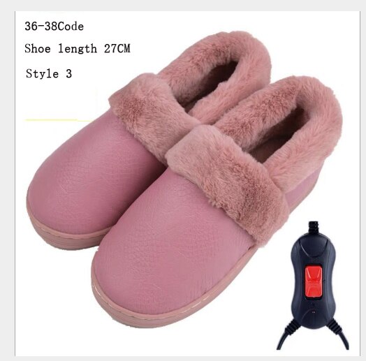 Elektrische Heizung Schuhe Elektrische Hausschuhe Baumwolle Fuß Wärmer Temperatur Einstellung Wiederaufladbare: Style 3