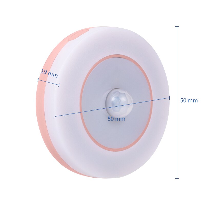 Mini Night Light Smart Motion Sensor LED Night Lamp Light Battery Operated WC Bedside Lamp For Room Hallway Pathway Toilet