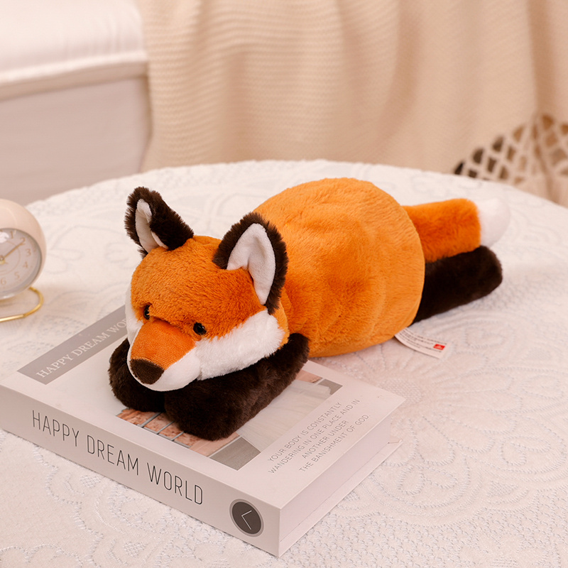 45-70 cm Super doux paresseux moelleux peluche animaux en peluche raton laveur renard Crocodile paresseux câlin jeter oreiller d'anniversaire garçon fille: Orange / 31cm-50cm