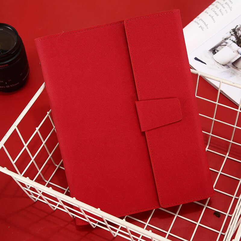 A5 Clipboard Folder Padfolio Business Leather Organizer School Office Organizer 6 Ring Binder Manager Writing Pads Portfolio