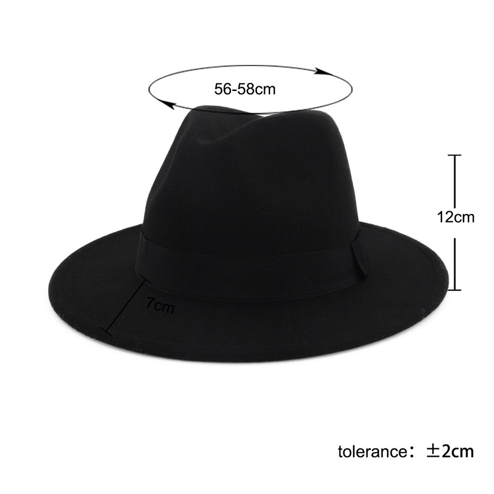 Women Wool Fedora Hat For Lady Autumn Wool Trilby Caps Wide Brim Jazz Church fascinator Hats