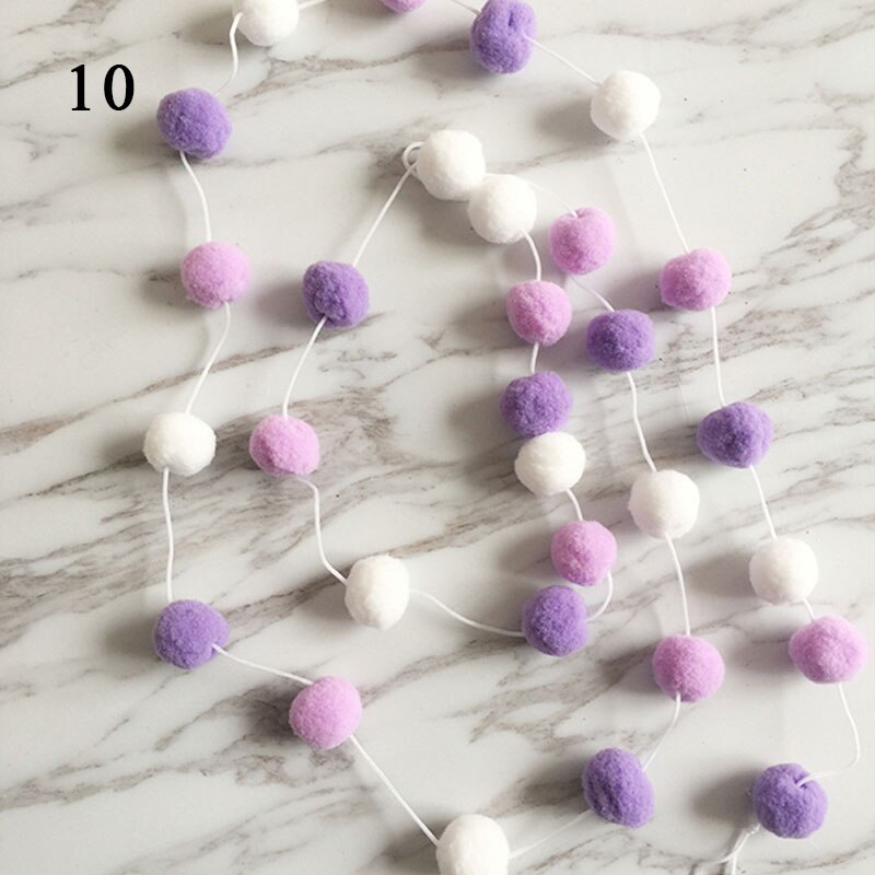 2M Pompoms Soft Pom Poms String Fur Ball Arts Toys Crafts DIY Apparel Sewing Fabric Supplies Wedding Home Decoration: 10