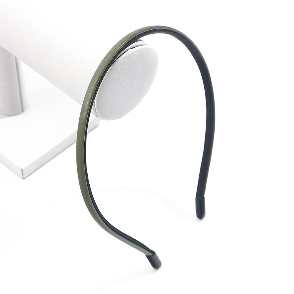 Leren dunne 0.5cm brede haarbanden voor meisjes, haaraccessoires voor vrouwen, mix kleuren hoofdbanden, styling haarversieringen: Groente