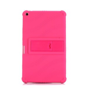 For Lenovo Tab 4 8 TB-8504X Case Shockproof Silicone Kickstand Back Cover for Lenovo TAB4 8 TB-8504 TB-8504F TB-8504N Kids Case: rosered