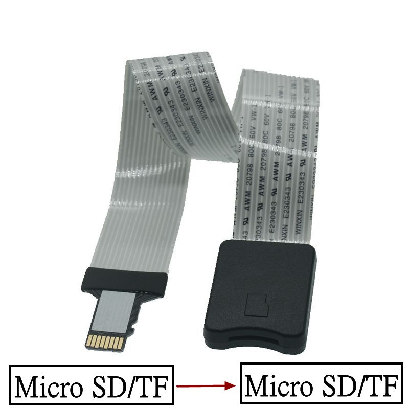48CM/60CM SD Karte Buchse Auf TF Micro SD Stecker SD Zu SD/TF Zu TF flexible Karte Verlängerung Kabel Extender Adapter Reader Schiff: Blau / 0.6m