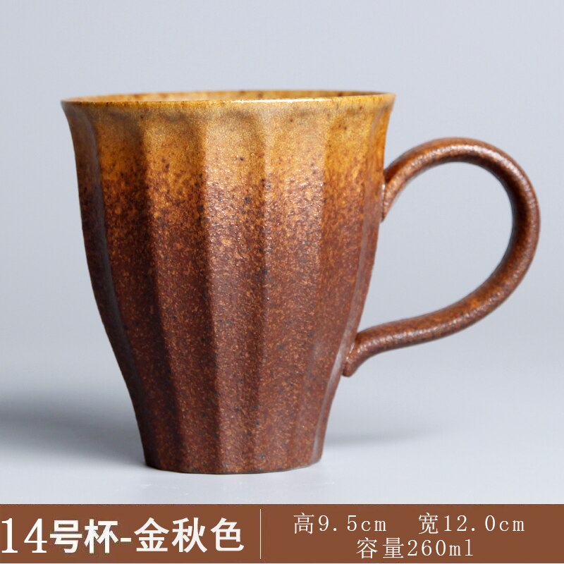 JIA GUI LUO-taza de café de cerámica hecha a mano de estilo japonés, taza de agua, taza de gres, taza de oficina, tazas de café, G094: 11